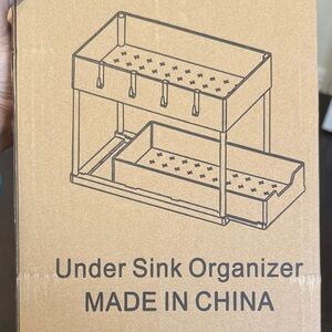 Under Sink Organizer in Brown - Compact Kitchen Storage